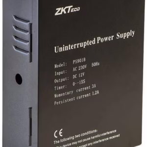 ZKTeco PS901B — Alimentation 12V DC 3A avec Backup Batterie et Minuterie